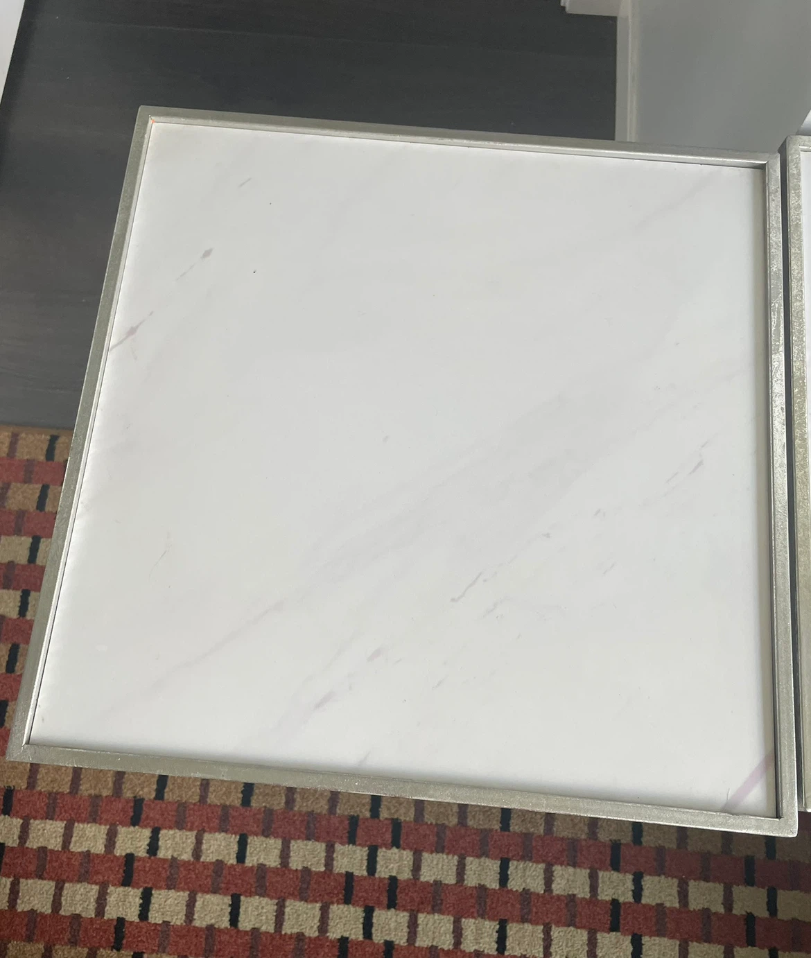 Set of Two Faux Marble Side Tables - photo 2