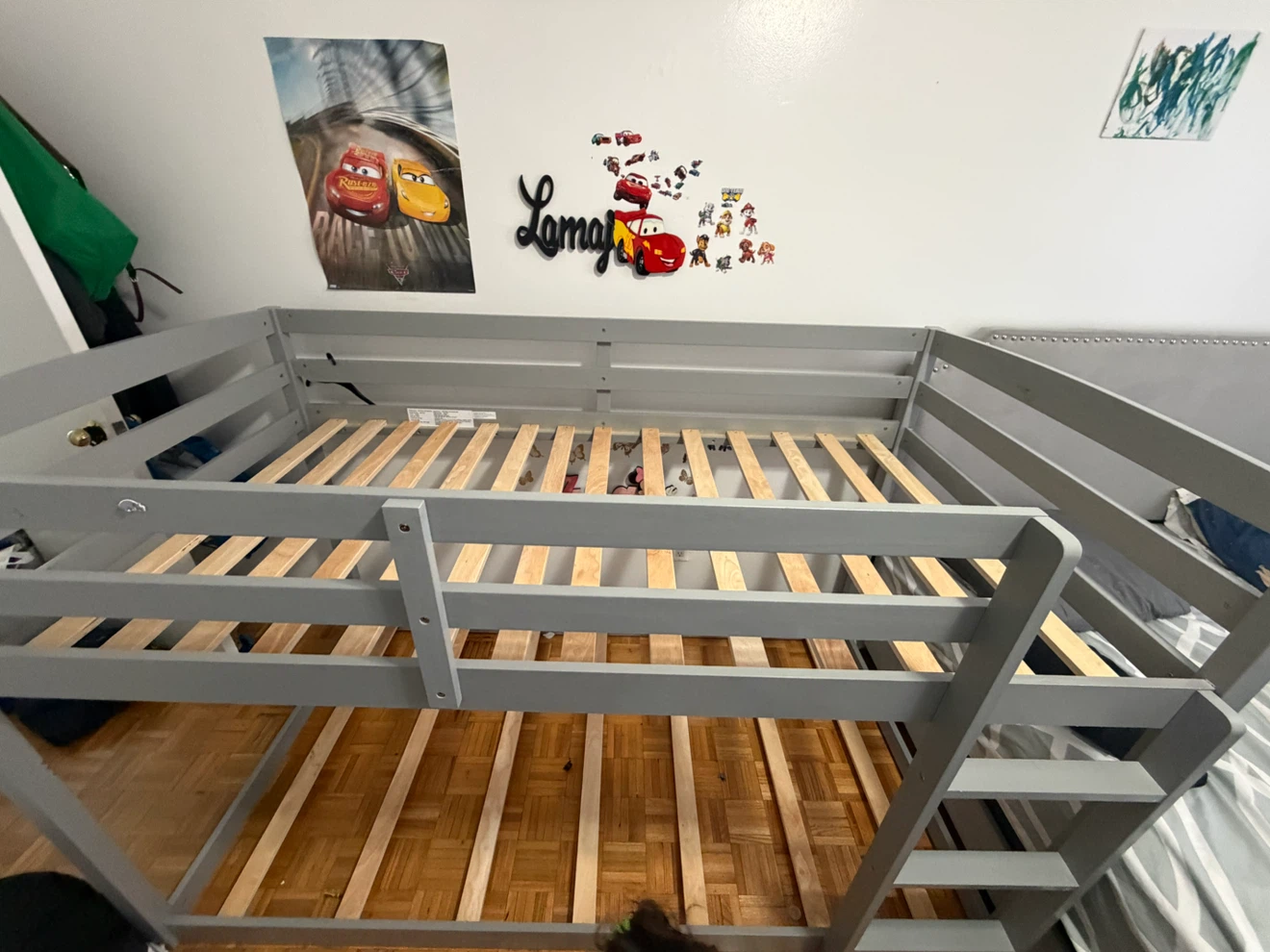 FREE!!!! Low Grey Wooden Twin Bunk Bed - photo 2