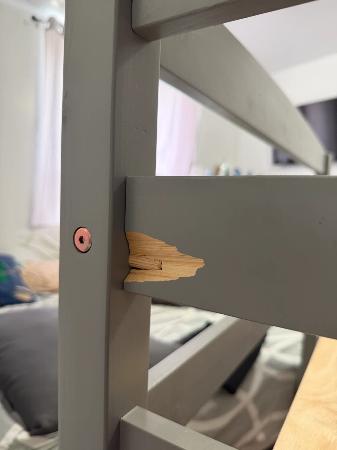 FREE!!!! Low Grey Wooden Twin Bunk Bed - photo 4