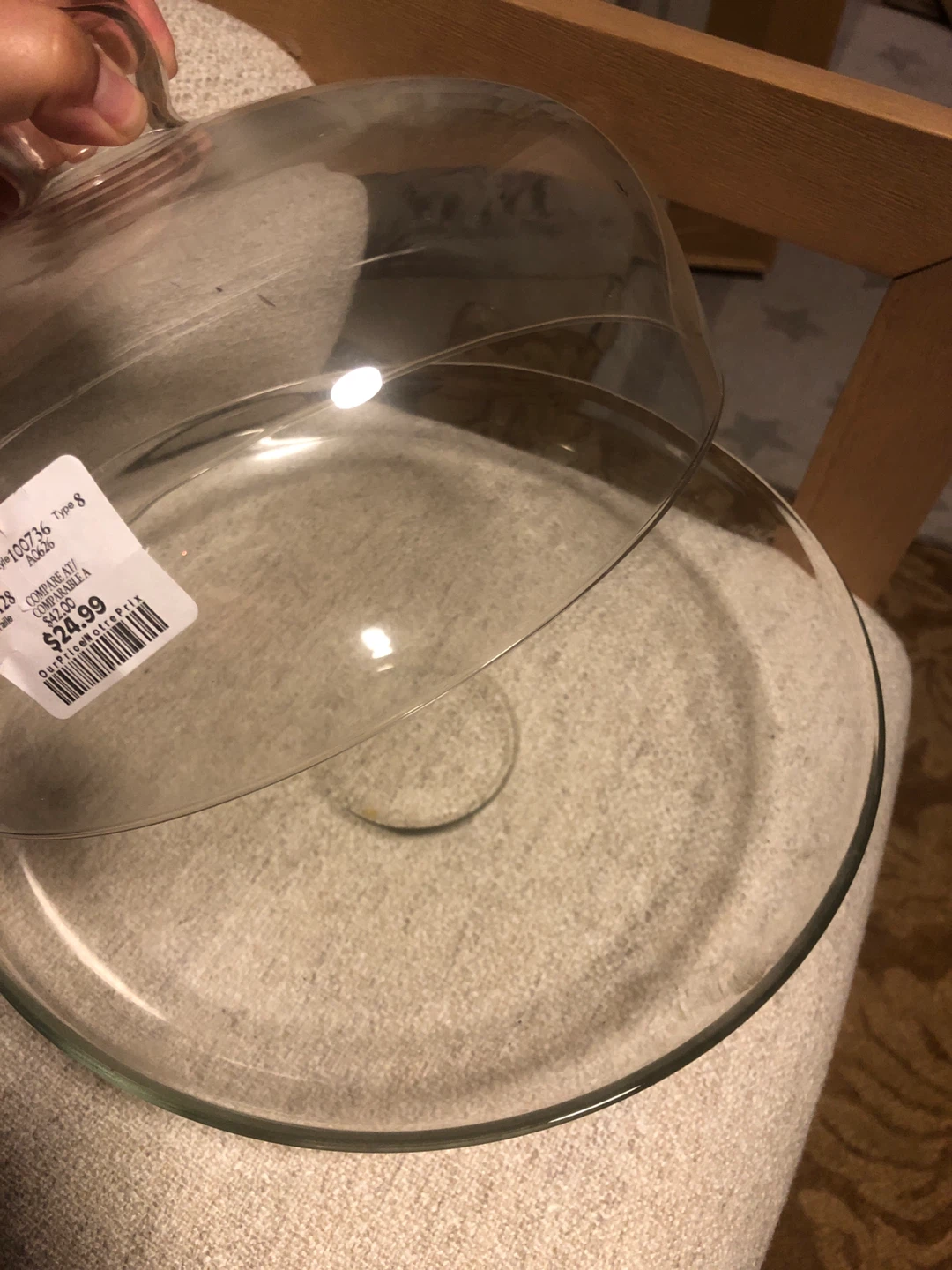Clear Glass Cake Dome & Dish 🏈 - photo 3