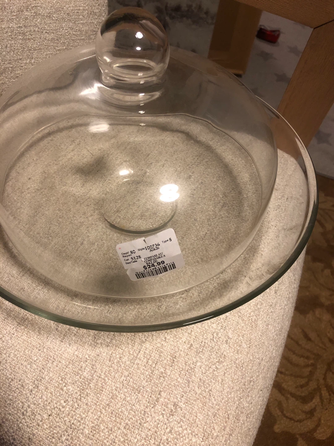 Clear Glass Cake Dome & Dish 🏈 - photo 2