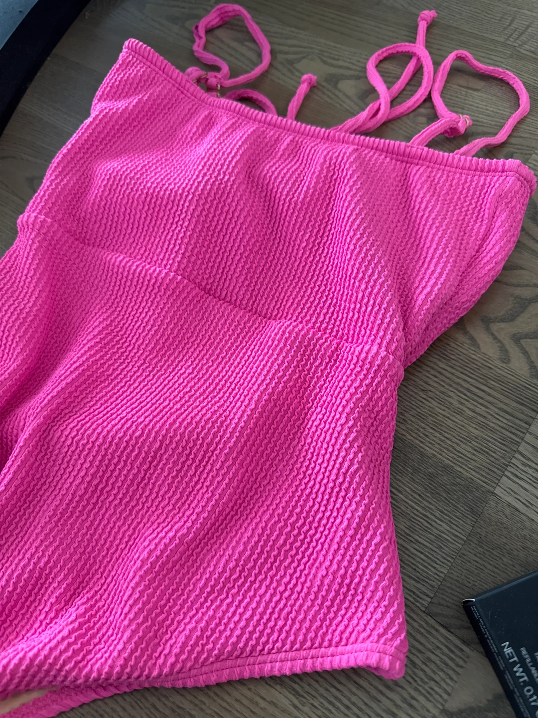 S- Bright Pink Crinkle One-Piece Swimsuit - photo 3