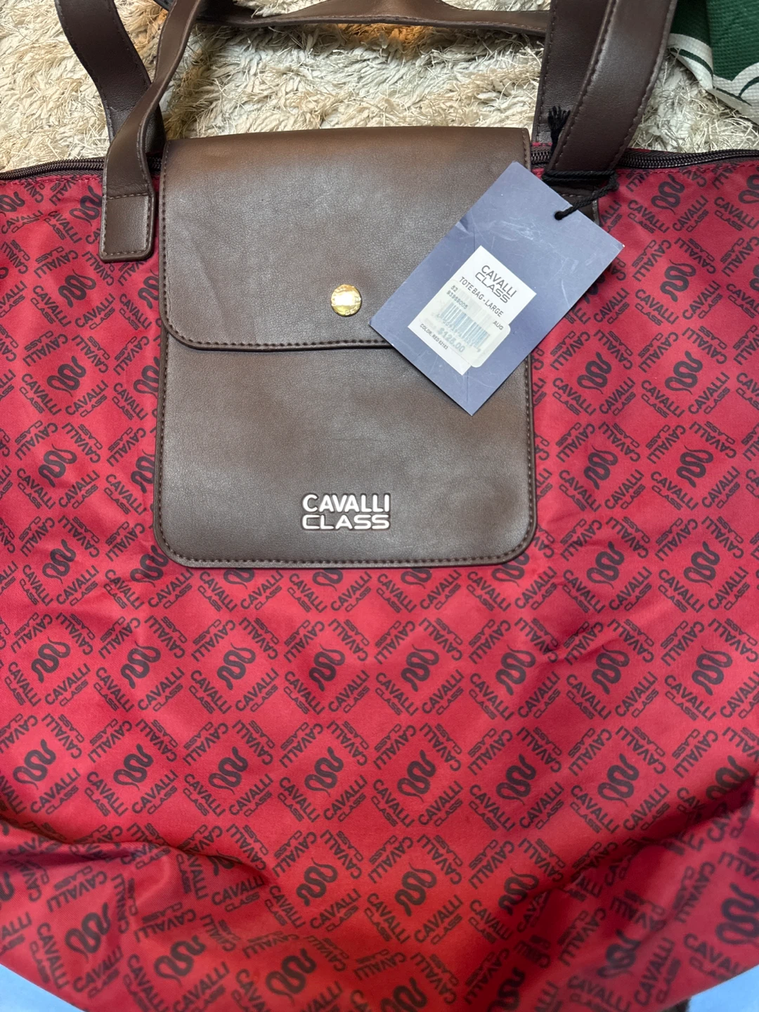 Cavalli Class Large Tote Bag Red
