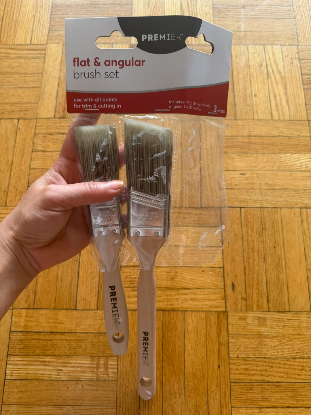 Premier Flat & Angular Paint Brush Set
