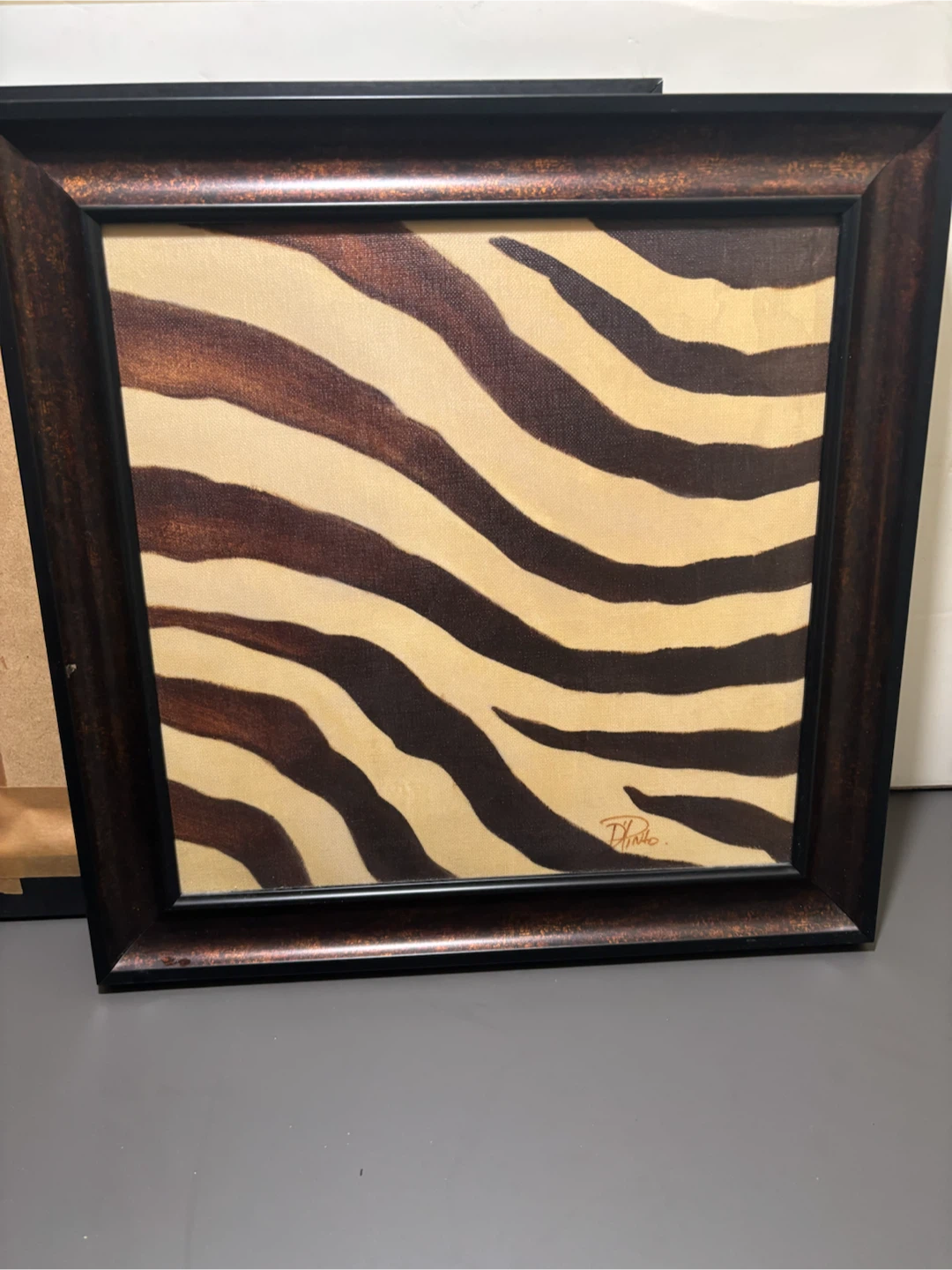 Set of Two Zebra Print Wall Art