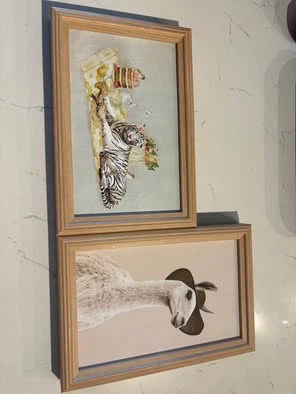 Two Framed Animal Art Prints