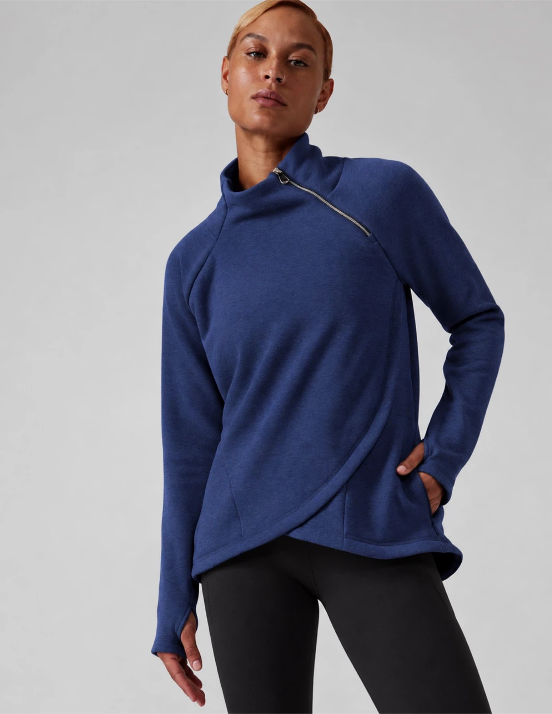 New Athleta Cozy Karma Asymmetric Pullover, 1X 🏈
