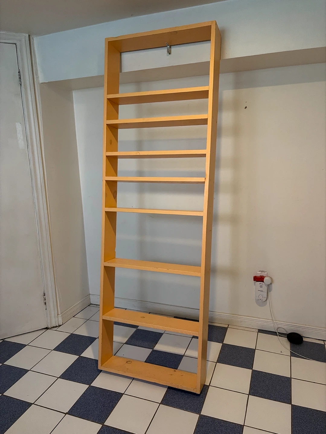 Tall Wooden Wall Shelf