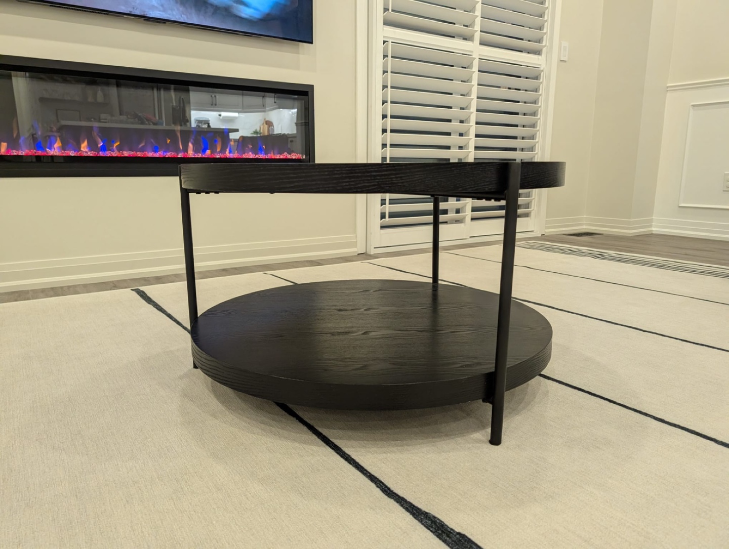 Black Round Coffee Table. From Bouchard