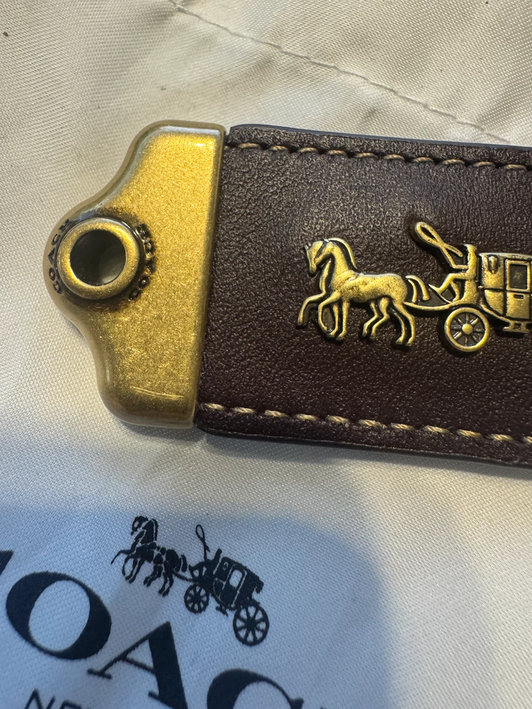 Coach Horse and Carriage Leather Bag Tag - photo 4