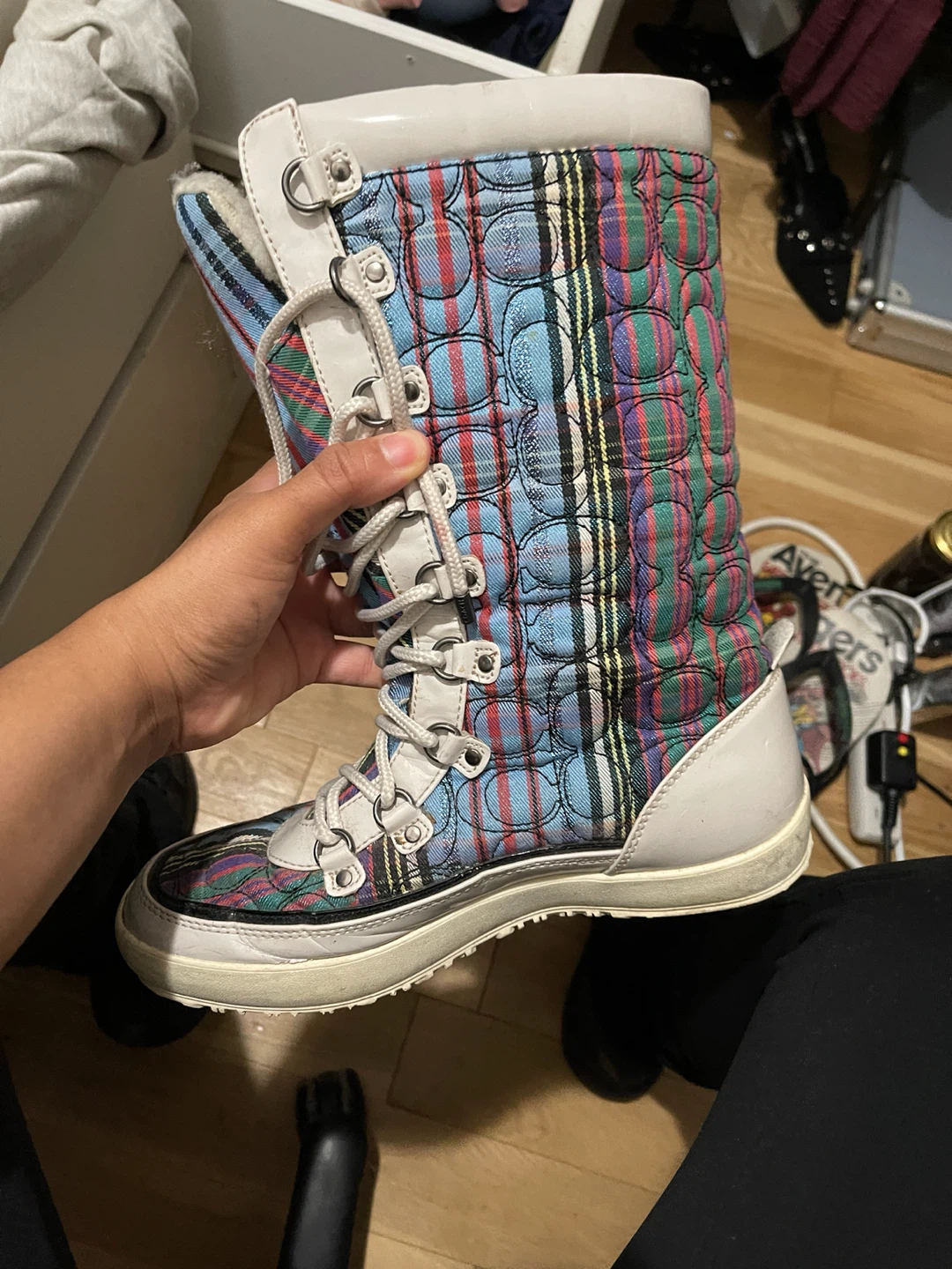 Coach Plaid Boots (if pick up today $20) - photo 3