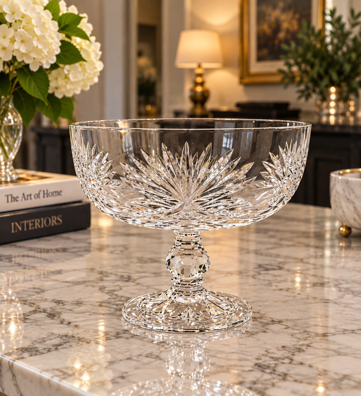 Crystal Pedestal Fruit Bowl - photo 2