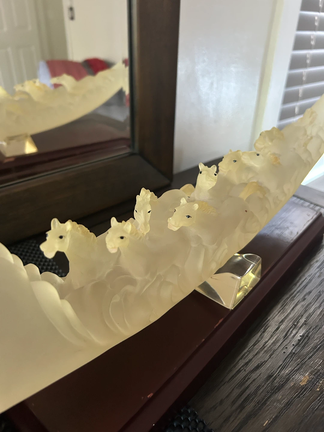 Frosted Glass Horse Sculpture - photo 4