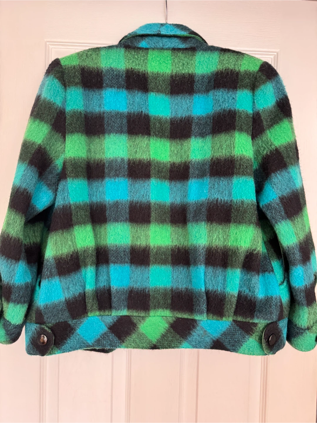 Vintage Plaid Wool-Blend Jacket S-M - photo 2