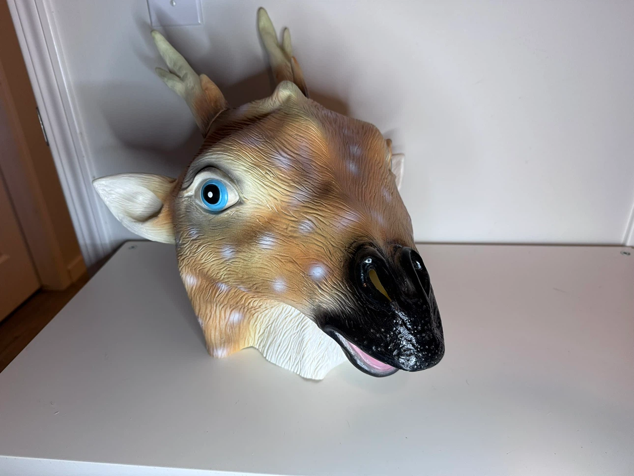 Adult full head Sika deer latex mask, only tried on!!!