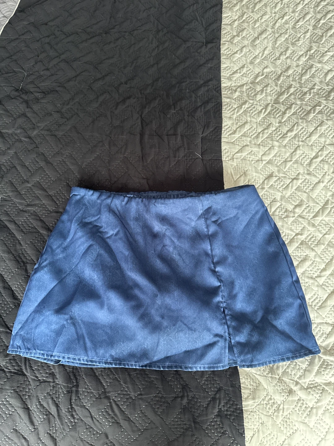 Jean print skort