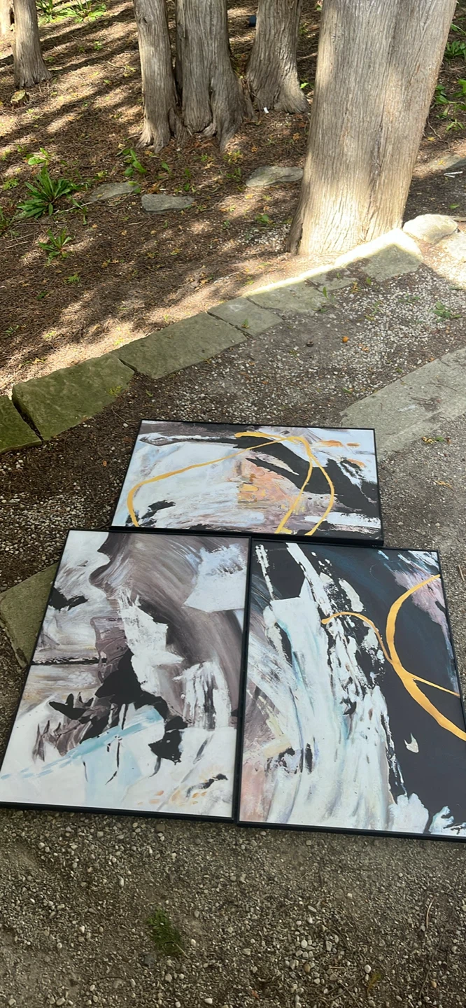 Set of 3 Abstract Wall Art Prints