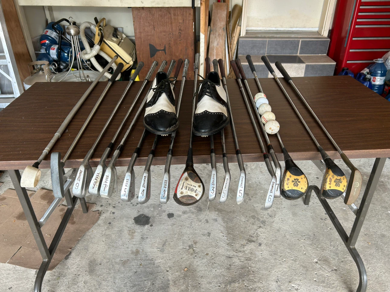 Golf Club Set with Pull Cart and Shoes