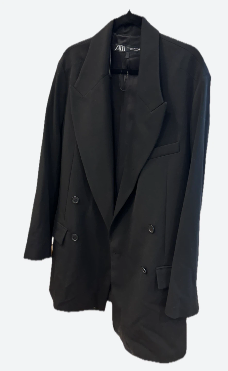 ZARA Black Double-Breasted Blazer - photo 2