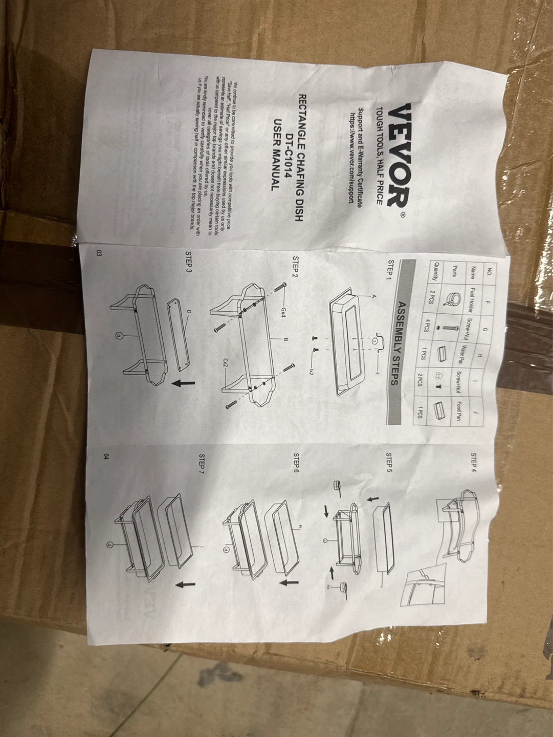 VEVOR Rectangle Chafing Dish DT-C1014 - photo 2