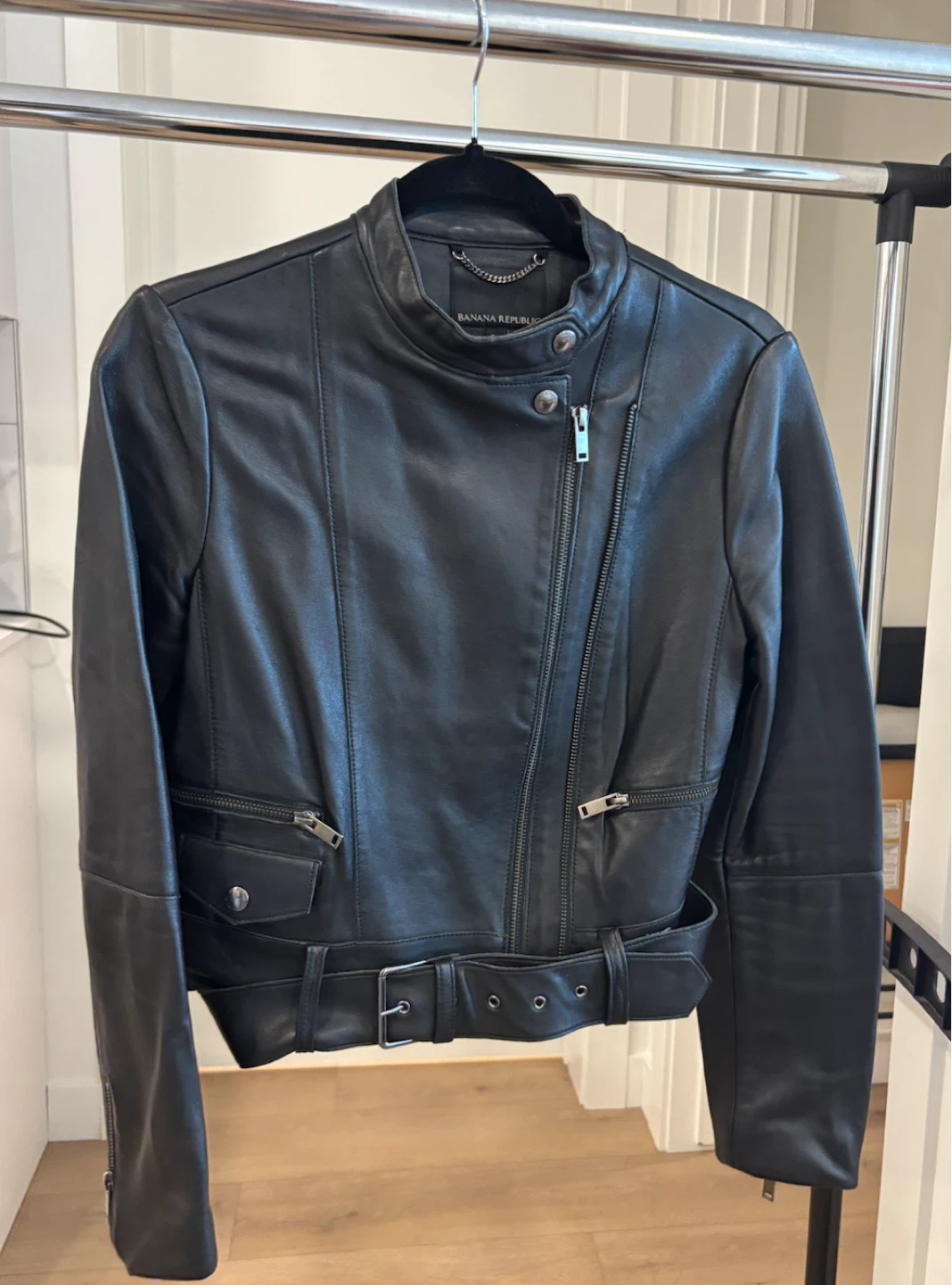 Genuine Leather! Banana Republic Black Leather Jacket