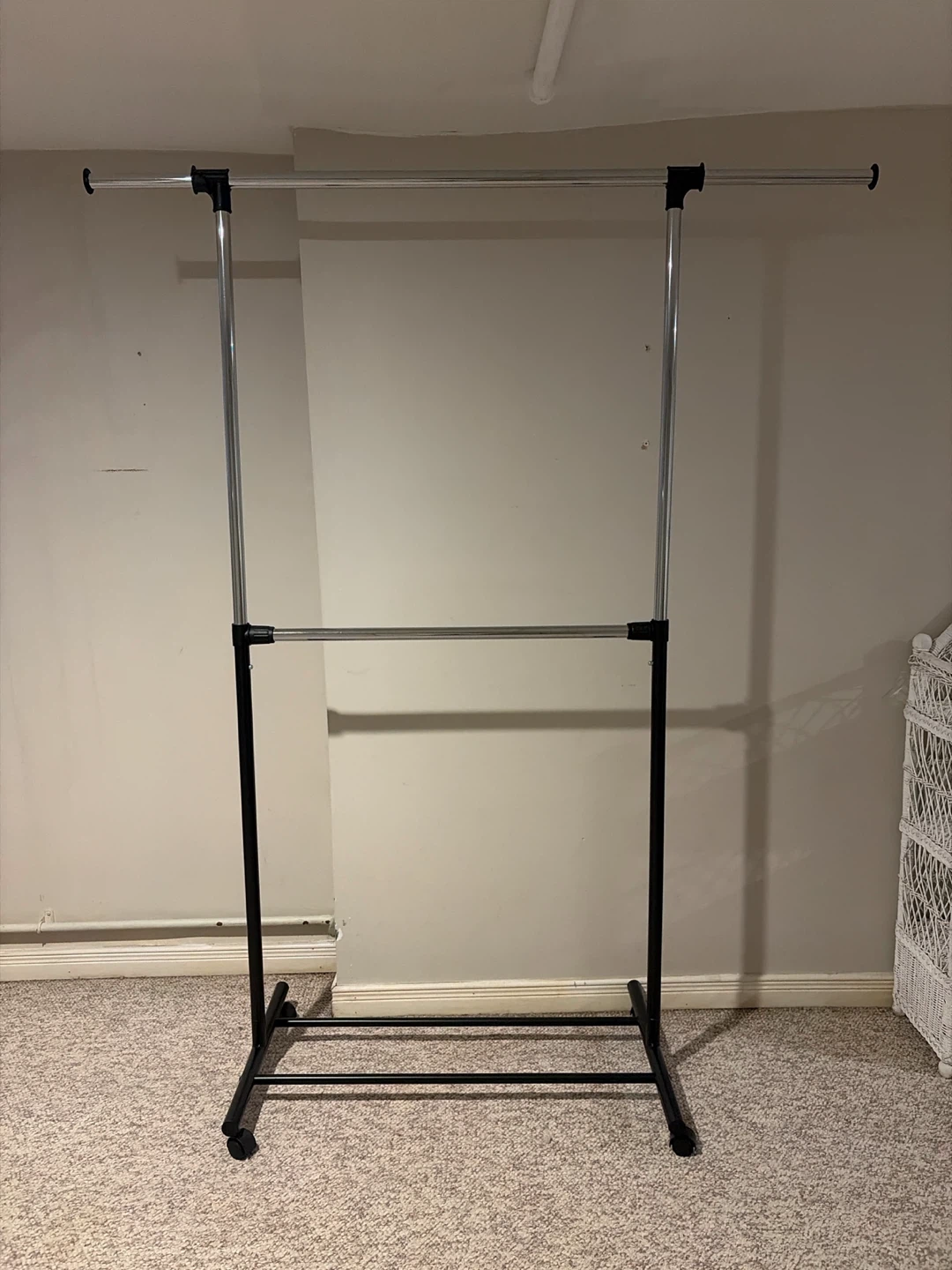 Double Rail Rolling Garment Rack