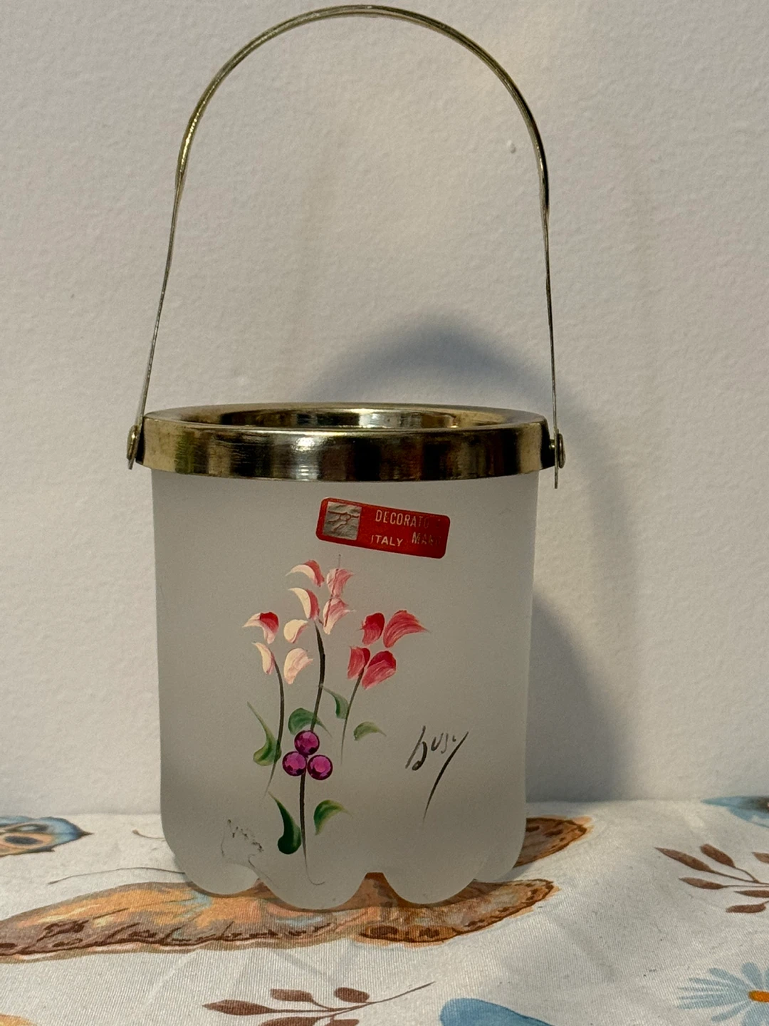 Decorato Italy Frosted Glass Ice Bucket