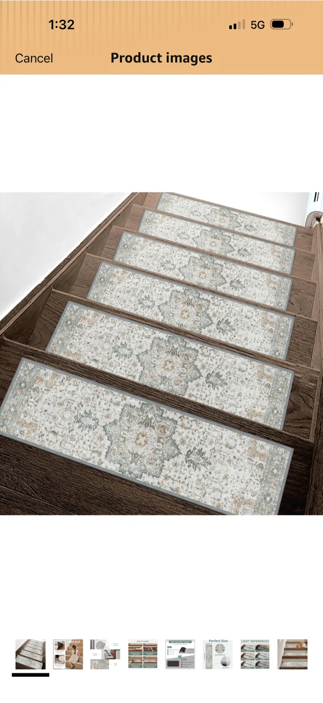 Chenille Non-Slip Stair Treads