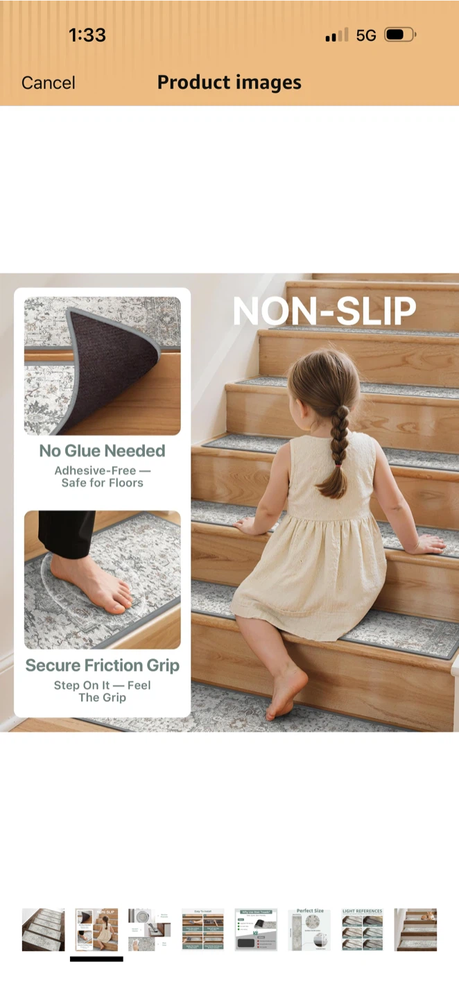 Chenille Non-Slip Stair Treads - photo 4