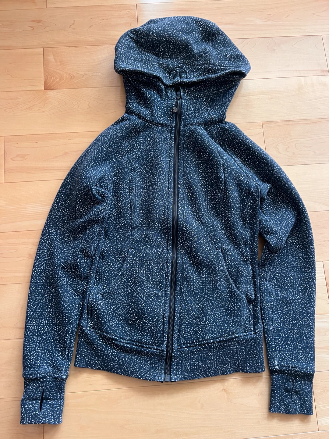 Lululemon Scuba Hoodie Dark Blue and White