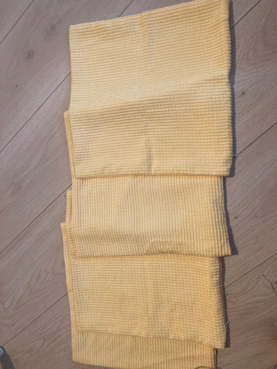 Set of Two Yellow Cushion Covers