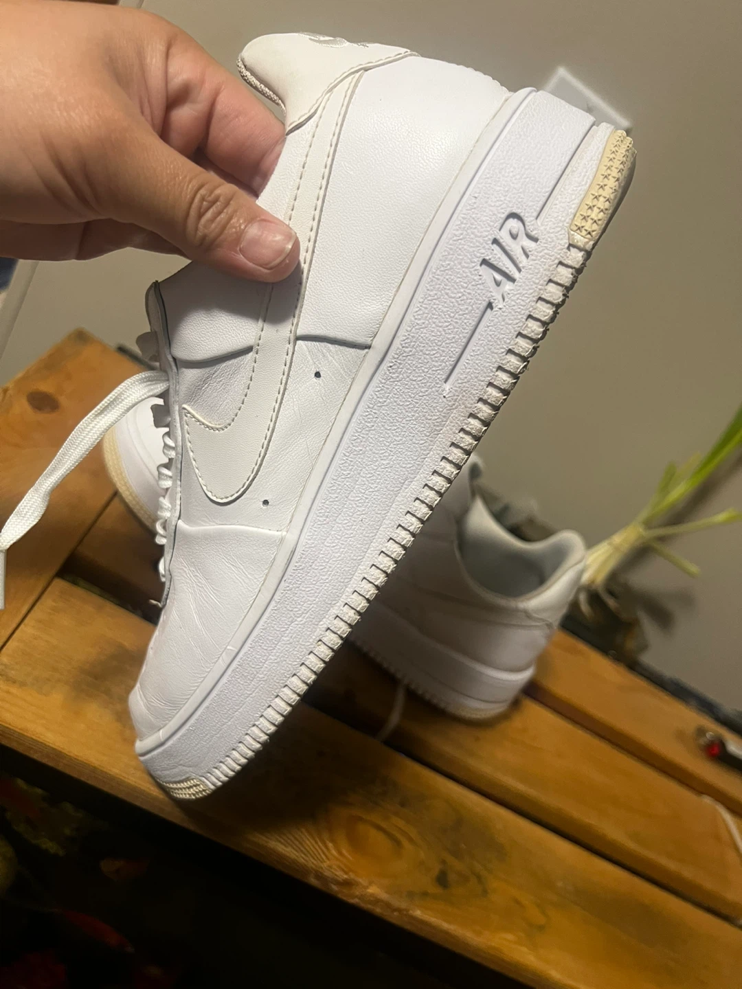 Nike Air Force 1 White Sneakers - Size 9us - photo 2