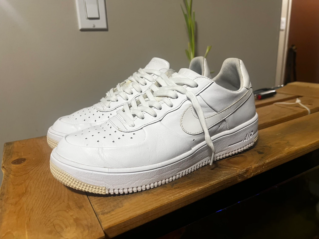 Nike Air Force 1 White Sneakers - Size 9us - photo 3