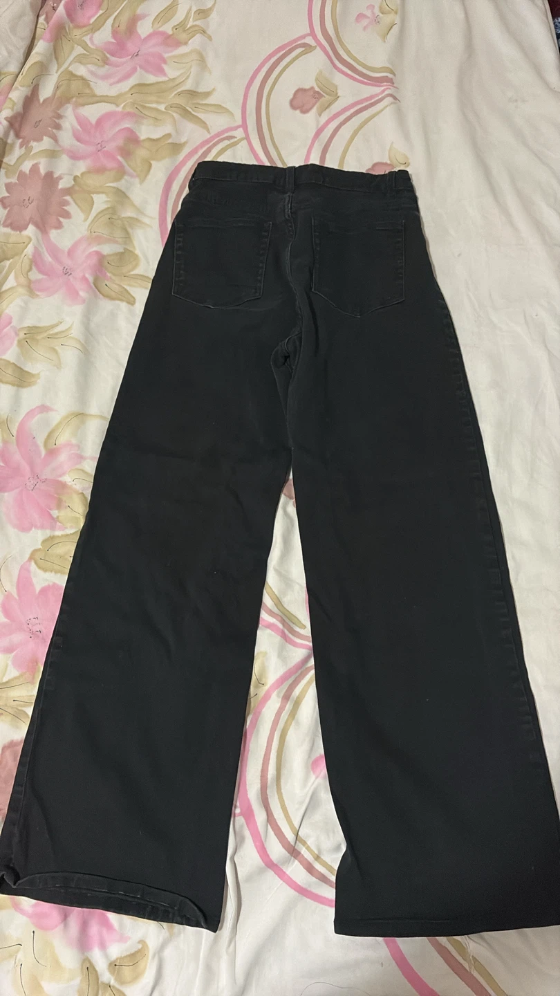 H&M 🏈 Divided Black Wide Leg Jeans Size 10