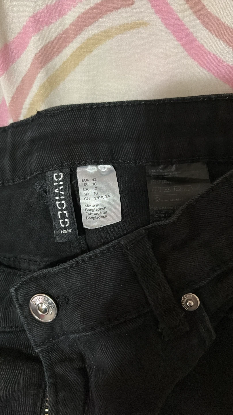 H&M 🏈 Divided Black Wide Leg Jeans Size 10 - photo 3