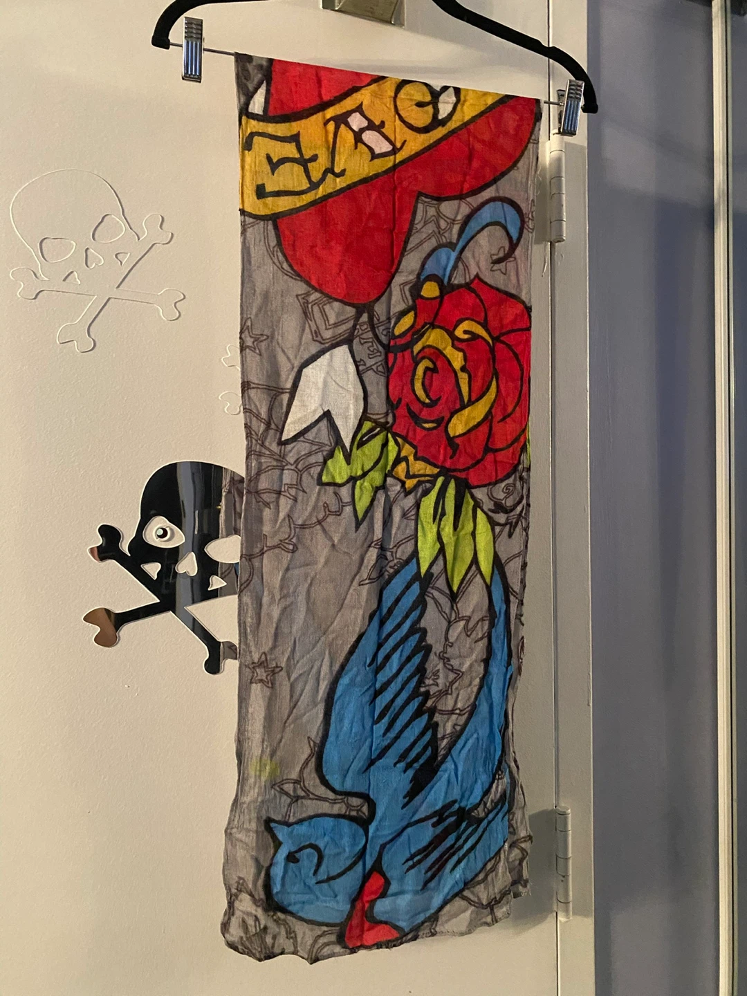 Ed Hardy Tattoo Print Scarf 🏈 - photo 2