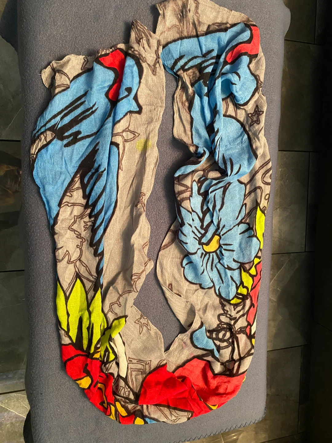 Ed Hardy Tattoo Print Scarf 🏈 - photo 3