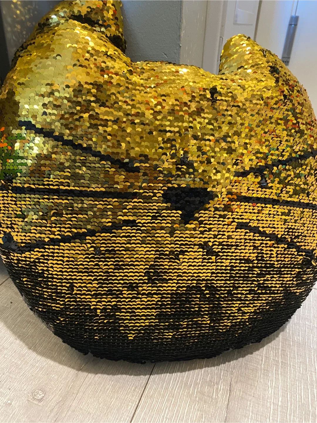 Reversible Sequin Cat Pillow - photo 2