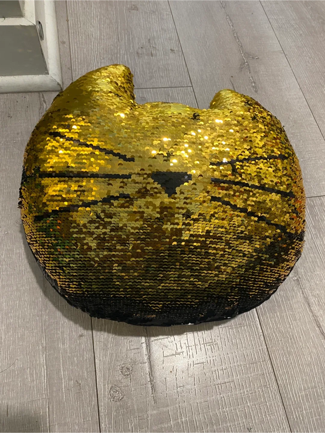 Reversible Sequin Cat Pillow - photo 5