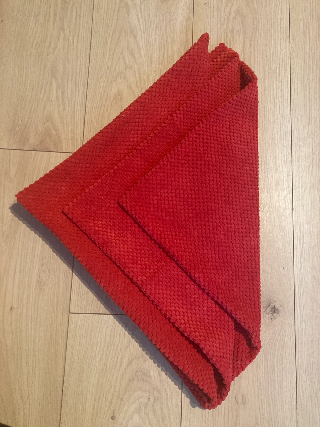 Red Textured Cushion Cover