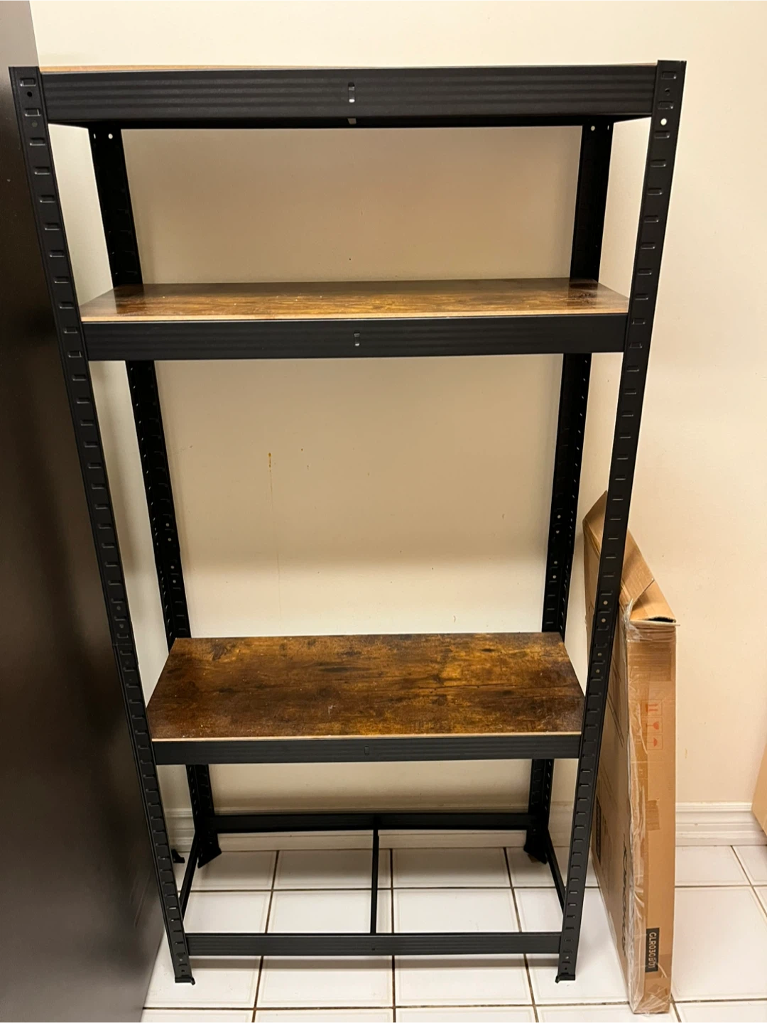 Black Metal Shelving Unit