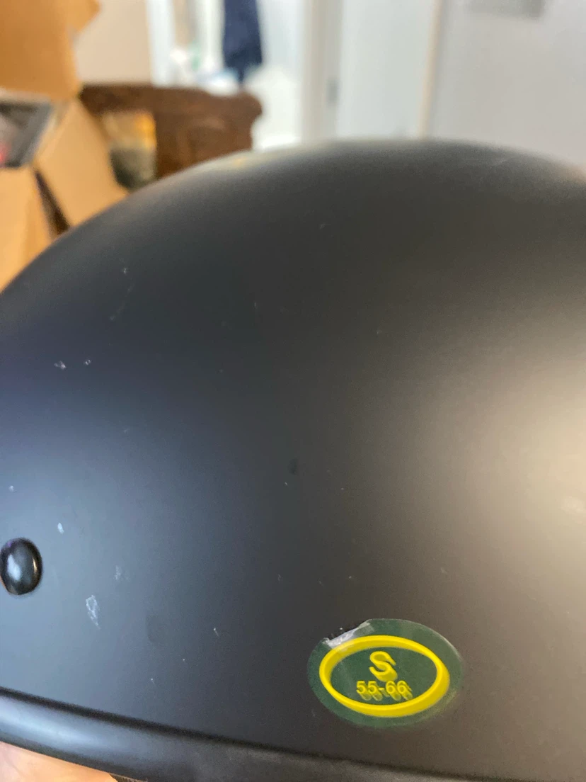 Matte black helmet