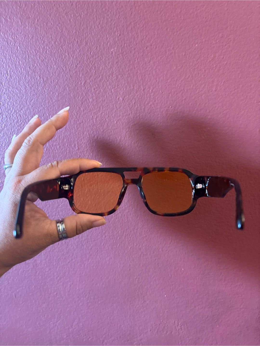 🏈 Tortoiseshell Aviator Sunglasses with Orange Lenses - photo 3