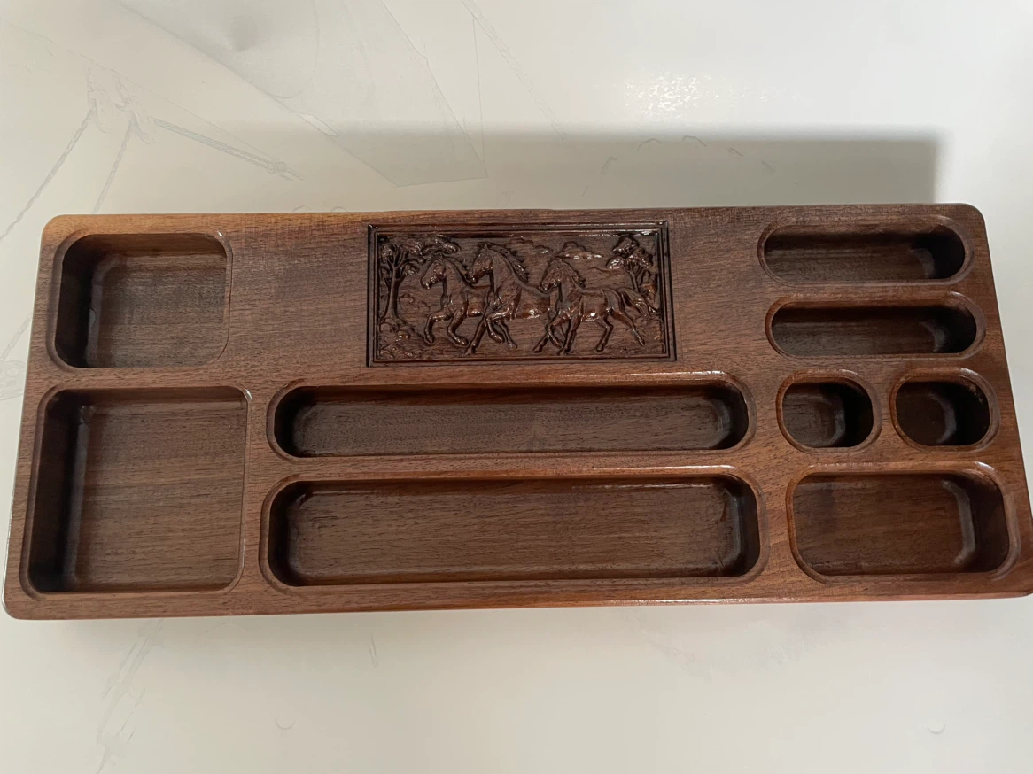 Jewelry Tray with Horse Carving