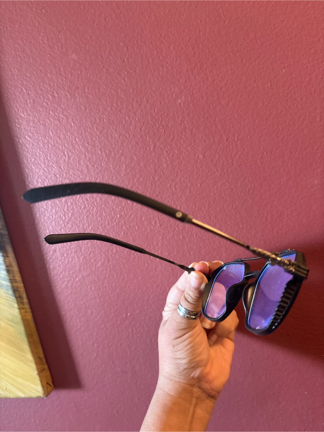 🏈 Black Blue Light Blocking Glasses - photo 5