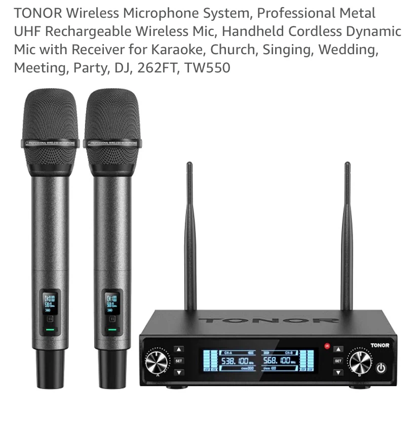 New TONOR Wireless Microphones and Receiver