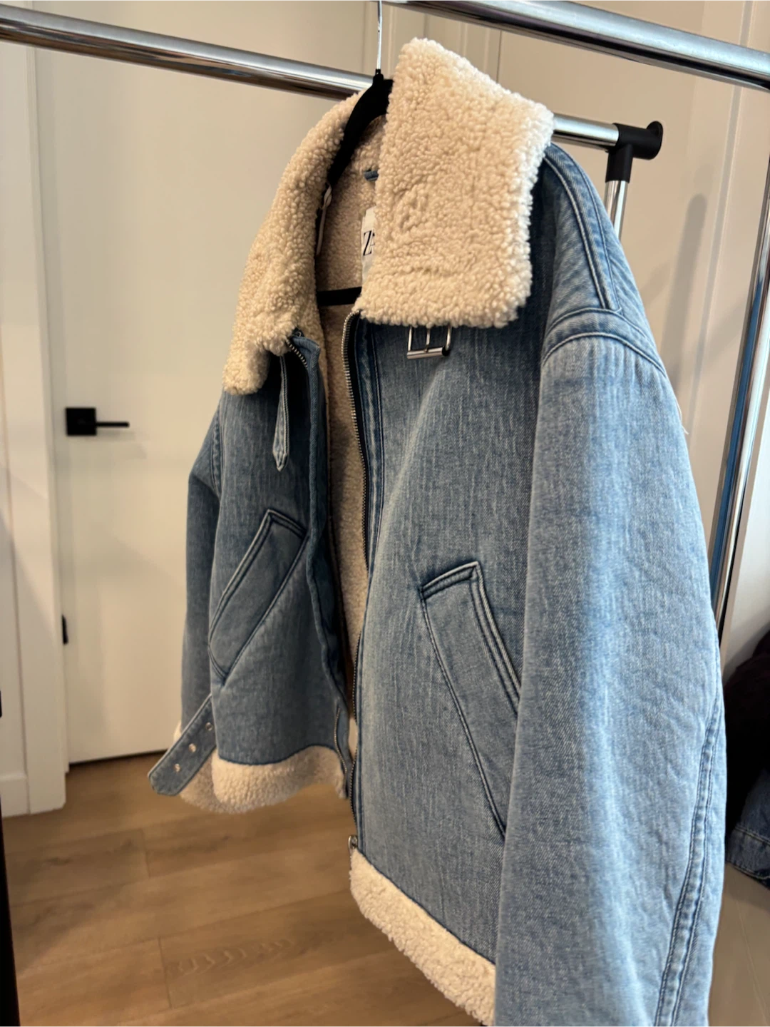 Zara denim sherpa jacket - photo 2
