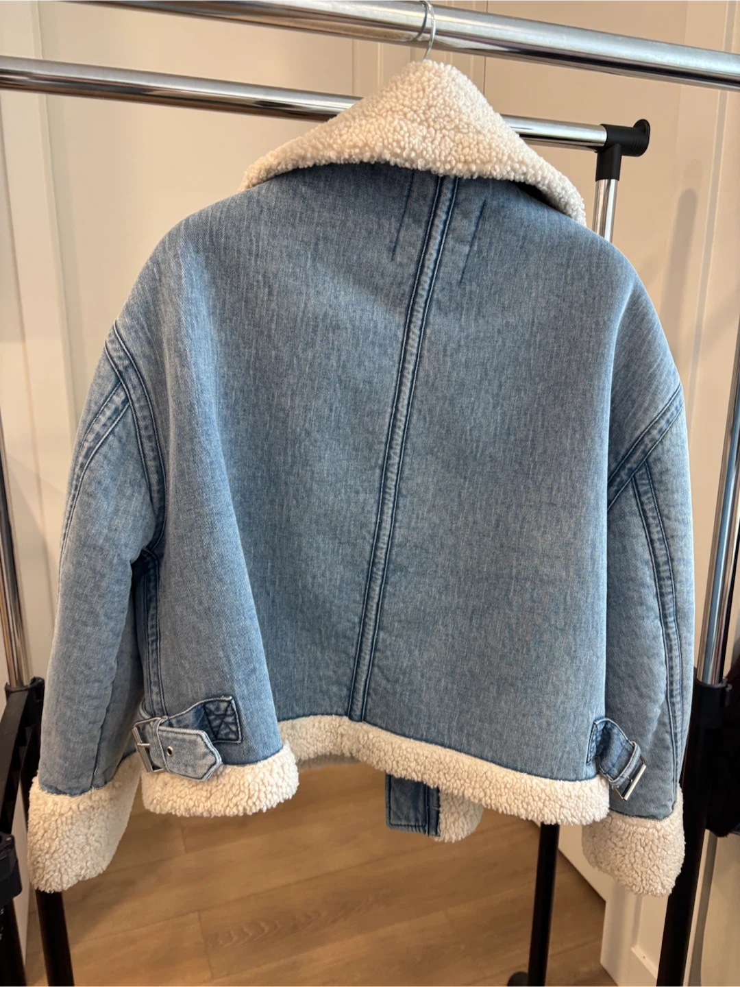 Zara denim sherpa jacket - photo 4