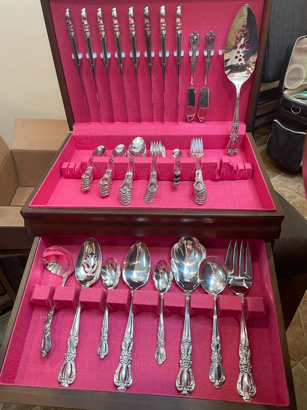 Vintage cutlery set 67 pieces