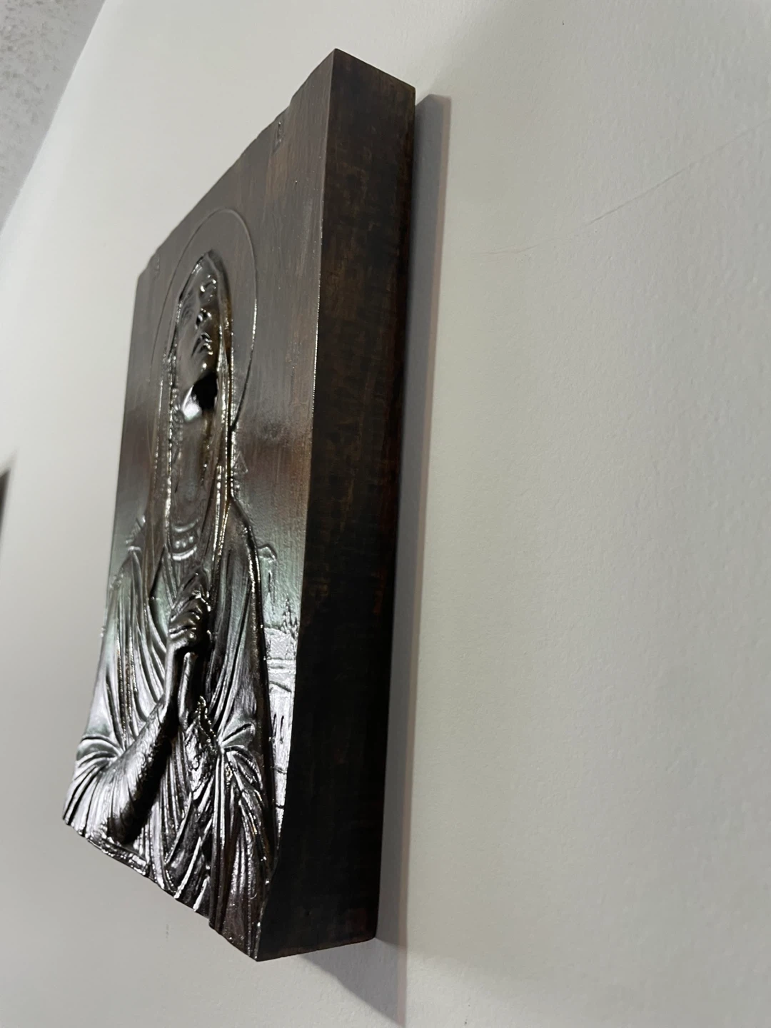 Carved Wood Religious Wall Plaque - photo 5